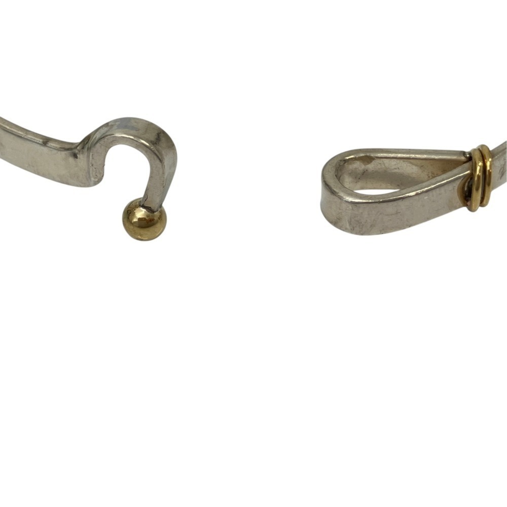 TIFFANY & Co. Tiffany 925 750 Combination Hook Eye Bangle Bracelet Silver Wom... - Picture 2 of 6